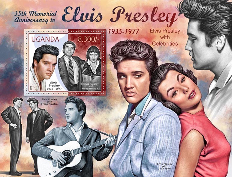 Elvis Presley - Issue of Uganda postage stamps