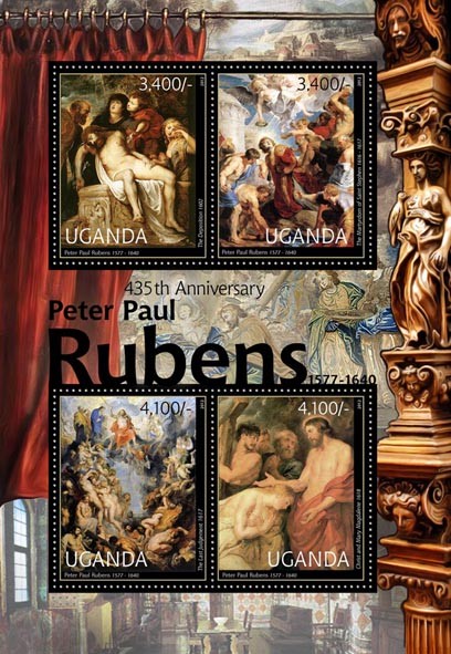 Peter Paul Rubens - Issue of Uganda postage stamps