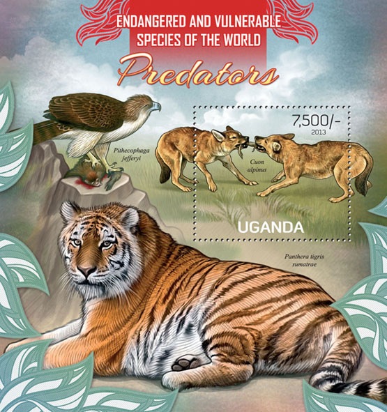 Predators - Issue of Uganda postage stamps