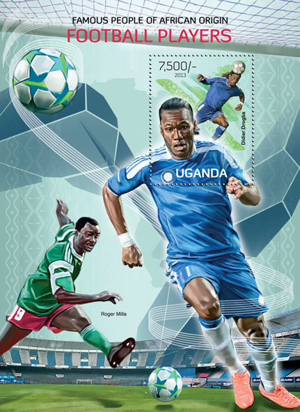 Football Players - Issue of Uganda postage stamps