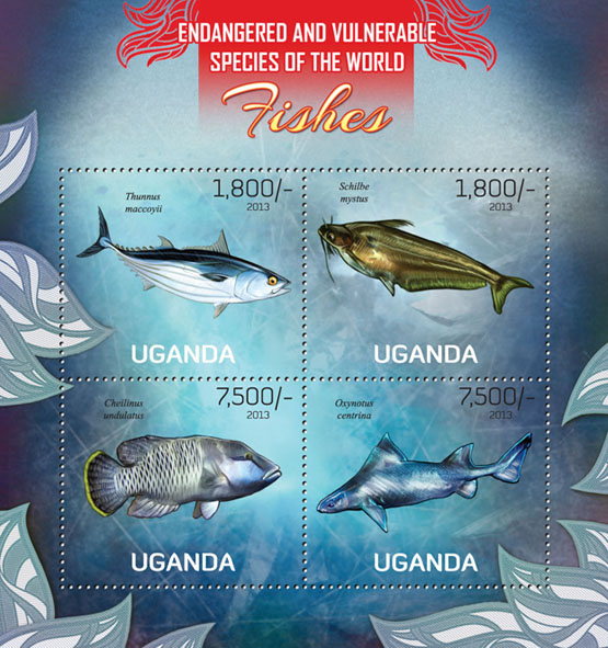 Fishes - Issue of Uganda postage stamps