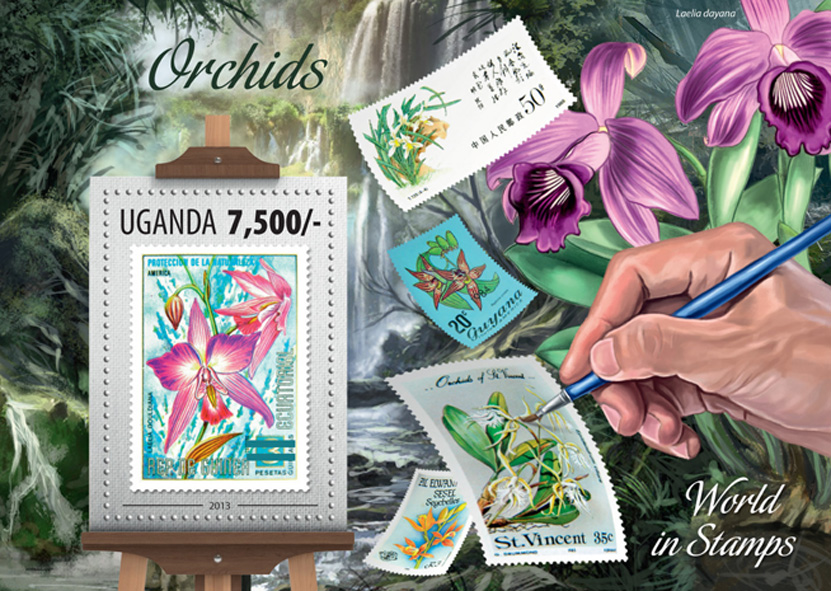 Orchids - Issue of Uganda postage stamps