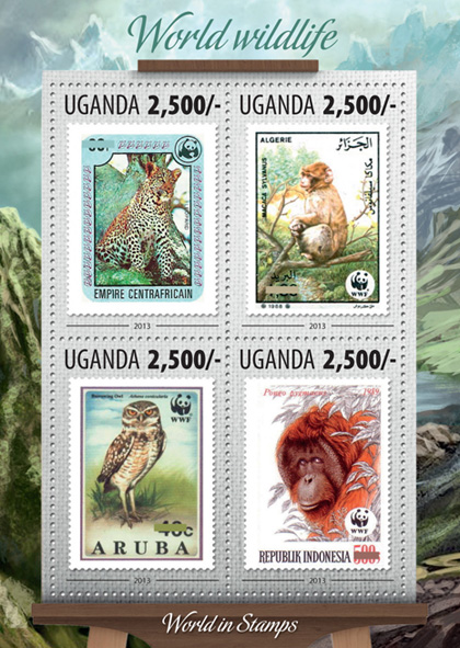 World Wildlife - Issue of Uganda postage stamps