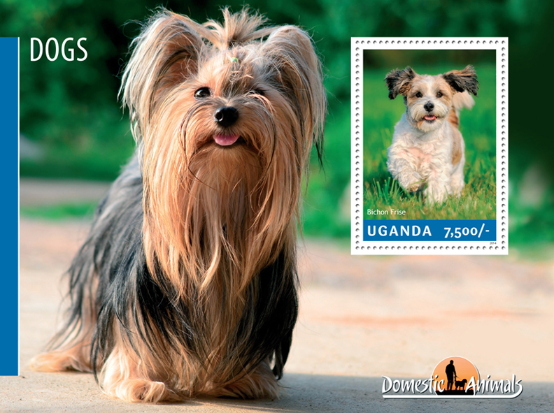 Dogs - Issue of Uganda postage stamps