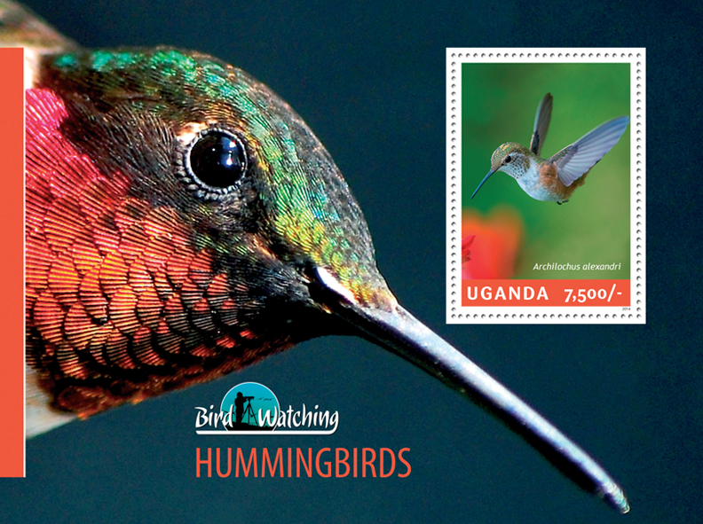 Hummingbirds - Issue of Uganda postage stamps