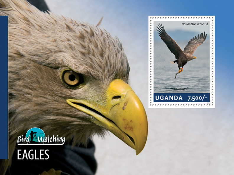 Eagles - Issue of Uganda postage stamps